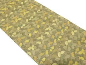 アンティーク　木ノ葉模様織り出し丸帯（材料）